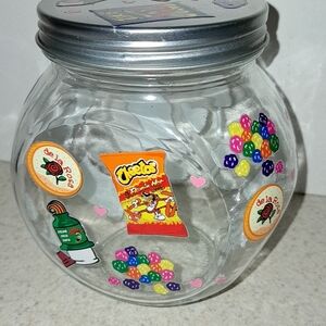 Decorative Glass Jar with Colorful Stickers